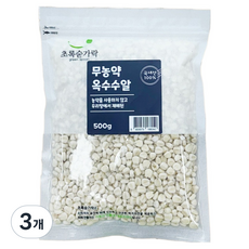 초록숟가락 국내산 무농약 옥수수알, 500g, 3개