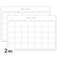 데얼스 A5 먼슬리 스케줄러 20매 x 2p, 혼합색상, 2세트