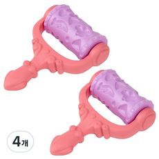 캐스비 네이처 모래별 친구들 모양찍기 롤러, 혼합색상, 45g, 4개