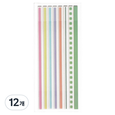 비온뒤 롱 인덱스 스티커 아임 럭키! 투명 8종 x 20p 세트, 12개