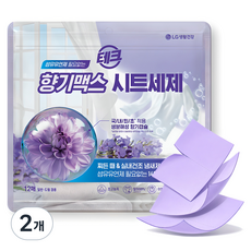 테크 섬유유연제 필요없는 향기맥스 시트세제, 12개입, 2개