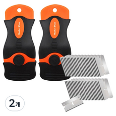 마켓플랜 플로팅 멀티형 인덕션 스크래퍼 블랙 2p 리필 칼날 50p, 2개