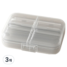 리치쌀봉 간편한 요일별약통 케이스 7칸 투명 L 10.8 x 7.8 x 3.5 cm, 3개