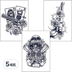 Salad Bible 紋身貼紙 漢娜紋身 紋身貼紙 3件組, 5套