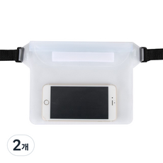 迷你斜背手機防水袋, 白色, 2個