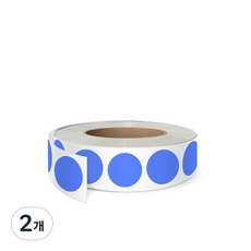 01 Seal 圓形 15 圓點螢光貼紙 500p, 藍色(R-110), 2個