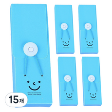 타이탄 플라스틱 사각 필통, 블루, 15개