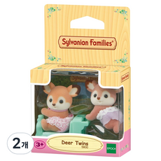EPOCH Sylvanian Families 森林家族 鹿雙胞胎公仔 5800, 2個