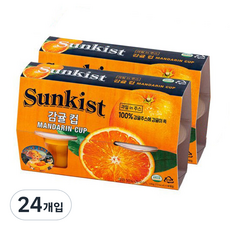 썬키스트 과일컵 주스 감귤컵, 100g, 24개입