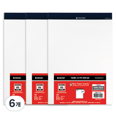 OXFORD 素色法律便條紙 A4, 白色, 60張, 6個