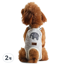 딩동펫 강아지 서스펜더 코끼리 위생팬티, 중형, 1개입, 2개