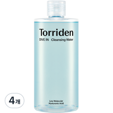 토리든 다이브인 저분자 히알루론산 클렌징 워터, 400ml, 4개