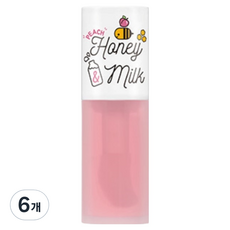 어퓨 허니앤밀크 립 오일 라이트, 피치, 5g, 6개