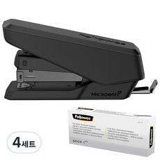 Fellowes 斐樂 Easy Press HALF訂書機 LX840+釘書針 5000入, 4套, 黑色(訂書機)