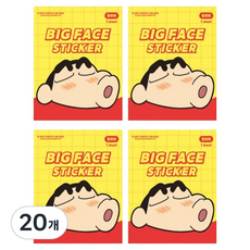 플라잉웨일즈 짱구는못말려 빅 페이스 스티커, 왕뽀뽀, 20개