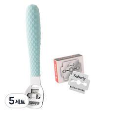 포밍홈 상쾌한 접미사형 스테인레스 발각질제거 100g + 칼날3p 세트 랜덤발송, 5세트