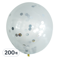 피어니스트 샤인스팽글 파티 풍선, 3 실버, 200개