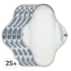 위즐리 면생리대 롱팬티라이너 무방수 카모그레이, 중형, 1개입, 25개