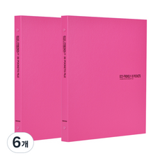 ECO Chungwoon Eco 透明文件夾 30頁 A4, 粉紅色, 6個