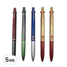 마블 Marvel 캐릭터 3색 볼펜 4종 + 랜덤 발송, 혼합 색상, 5세트