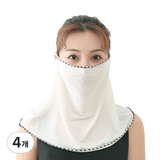 라인 쿨 마스크, 1개입, 4개, 화이트