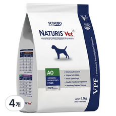 네츄리스 강아지 벳 관절 AO 프리미엄 소프트 사료, 4개, 1.5kg, 닭+오리