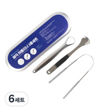 가가클린 매직 혀클리너 스테인리스 3종 세트 + 케이스, 6세트