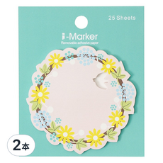 知音文創 i-Marker 花圈便利貼, 鳥, 2本, 25入