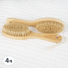 올릭 둥근 코트 브러쉬 모직 보풀제거, 우드, 4개