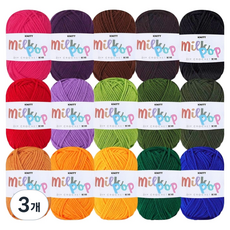Knitt Milk Pop 娃娃配件編織線 15款, C 色彩夢境, 3個