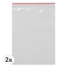 10-TEN PE夾鏈袋 透明紅線款, 8.5 x 6cm, 500個, 2組