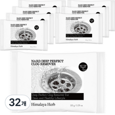 부케가르니 나드 딥 퍼펙트 배수구 클리너, 150g, 32개