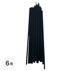 디퓨저 섬유 스틱 4mm x 25cm, 블랙, 6개, 50개입