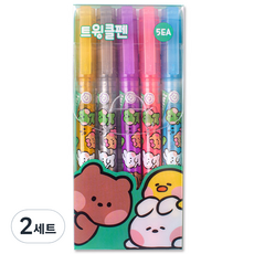 STUDIO EIGHT LINE FRIENDS 閃亮亮粉筆5件組, 2套, 混合色, 2個