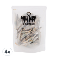 펫츠플레이트 반려동물 동결 건조 트릿, 열빙어, 150g, 4개