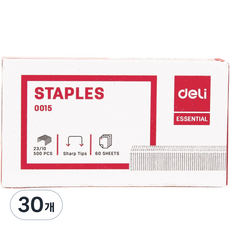 deLi 得力 釘書機針 裝訂針 10mm 500入 x 10包組, 13針號, 30個