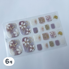블루코지 패디팁 스티커 대비 발꾸미기, 6개, Type 01