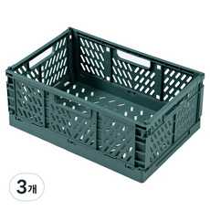 와우킹 접이식 펜트리 수납 정리 리빙박스, 그린, 3개