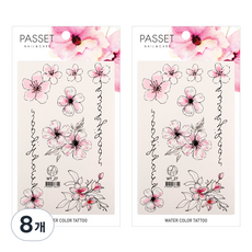 PASSET 水彩紋身貼紙, WT27, 8個