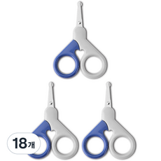 잇곰 유아용 투톤 하트 둥근 손톱 가위, 네이비, 18개