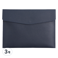東亞PMS A4文件夾 軟皮手拿包, 3個, 海軍藍