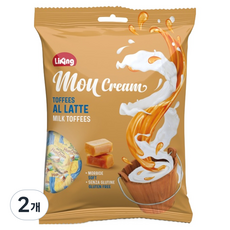 라이킹 모우크림 밀크토피 캔디, 150g, 2개