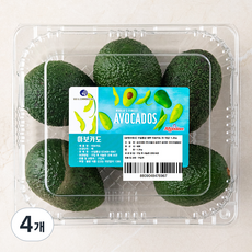 페루산 아보카도, 4개, 1.2kg(6~9입)