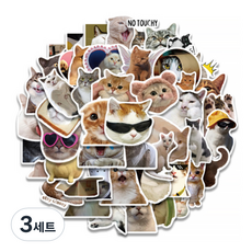 오로라데코덴 다꾸 스티커 50p 세트, 혼합색상, 3세트