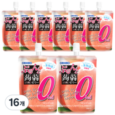 오리히로 곤약젤리 제로 칼로리 복숭아맛, 130g, 16개