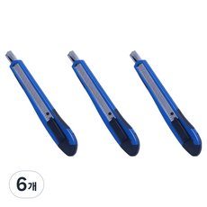 Bantex SK5 自動鎖定美工刀 9mm, 藍色, 6個