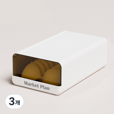 마켓플랜 의류 서랍 정리 칸막이 수납함 1칸, 화이트, 3개