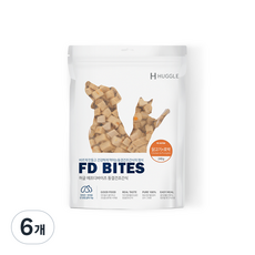 허글 반려동물 에프디바이츠 동결건조간식, 닭고기 + 호박, 240g, 6개