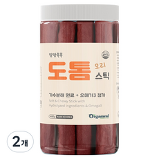 올가밀 강아지 말랑촉촉 도톰스틱, 400g, 2개, 오리고기