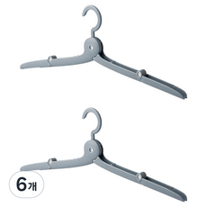 벨라픽 편리한 만능 논슬립 접이식 옷걸이, 그레이, 6개
